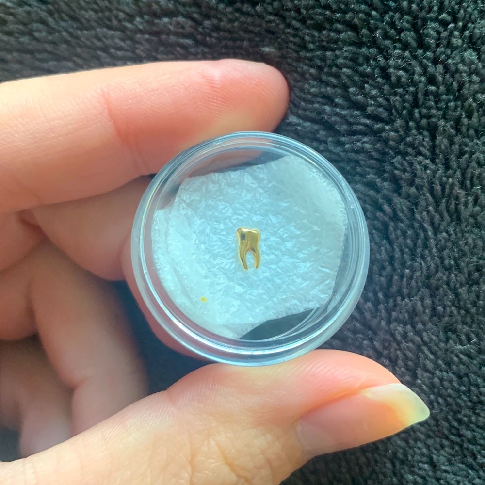 Sacred symbols gold tooth RESERVED SEPARATE LISTING